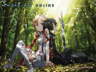 Sword Art Online - Kirito & Asuna Forest Wall Scroll