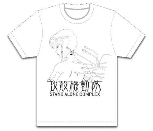 Ghost In The Shell - Makoto Outline Men'S Screen Print T-Shirt Xl