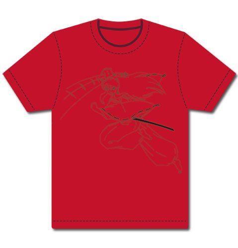 Inuyasha Leaping Inuyasha Outline T-Shirt M