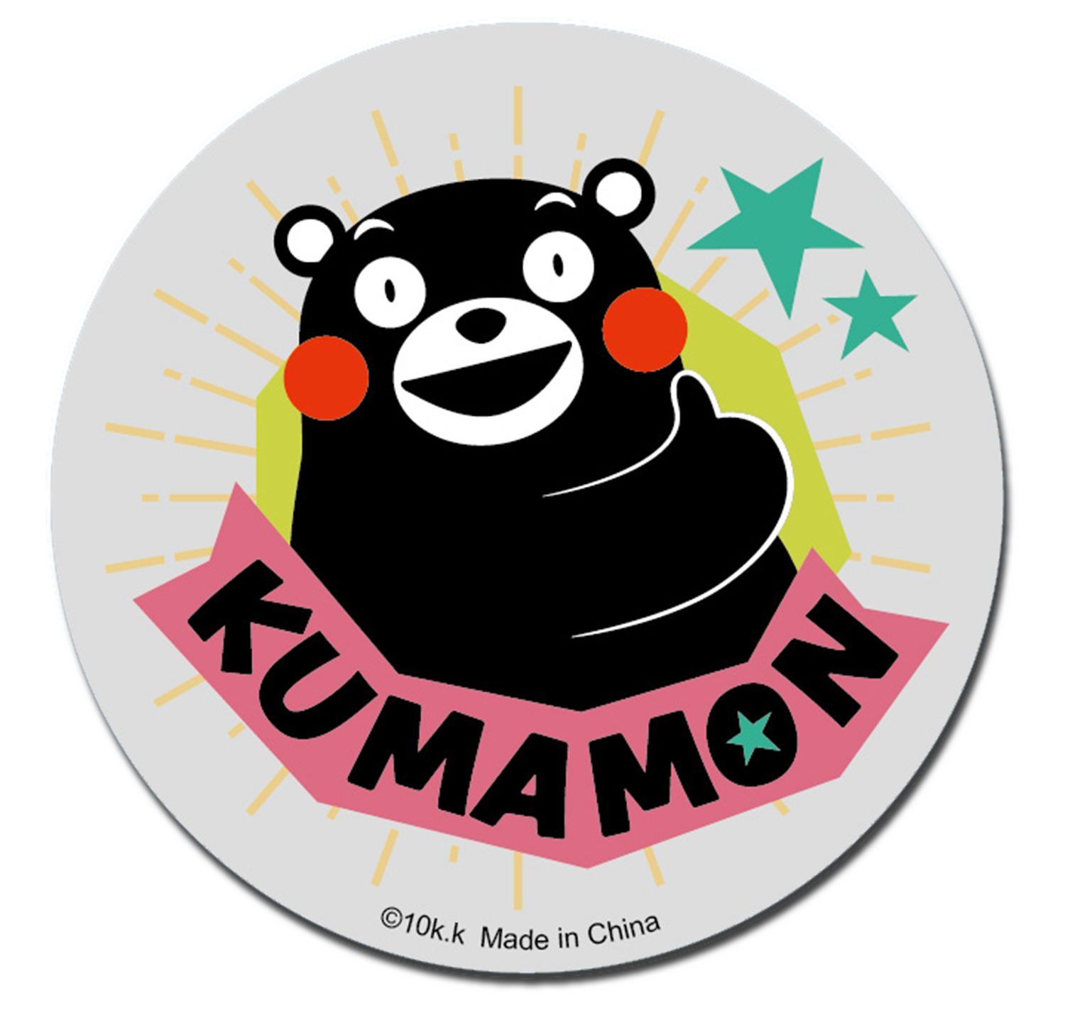 Kumamon - Kumamon Emblems Transparent Die-Cut Thumbs Up Sticker