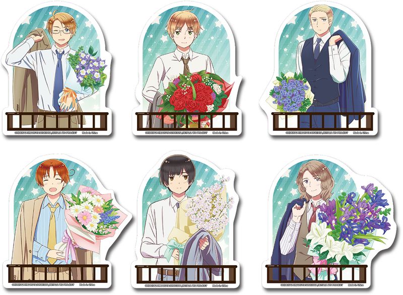 Hetalia World Star S7 - Character Flower Sticker Die-Cut Set 1