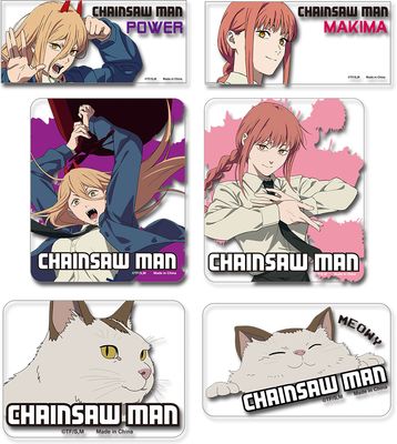 Chainsaw Man - Girls And Meowy Transparent Die-Cut Sticker