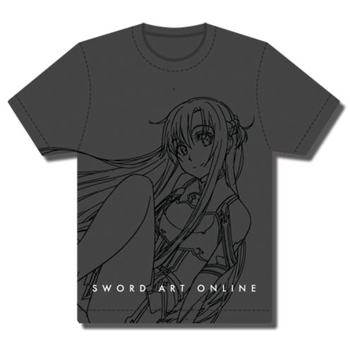 Sword Art Online - Asuna Sitting Line Art Men'S T-Shirt S