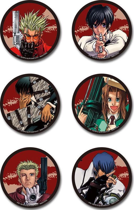 Trigun - Main Character Sticker Die-Cut Sticker Set