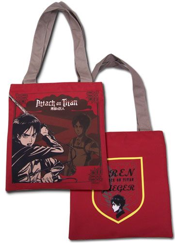 Attack On Titan - Red Eren Tote Bag