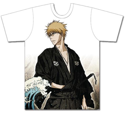 Bleach - Ichigo With Ukiyoe Theme Men'S T-Shirt M