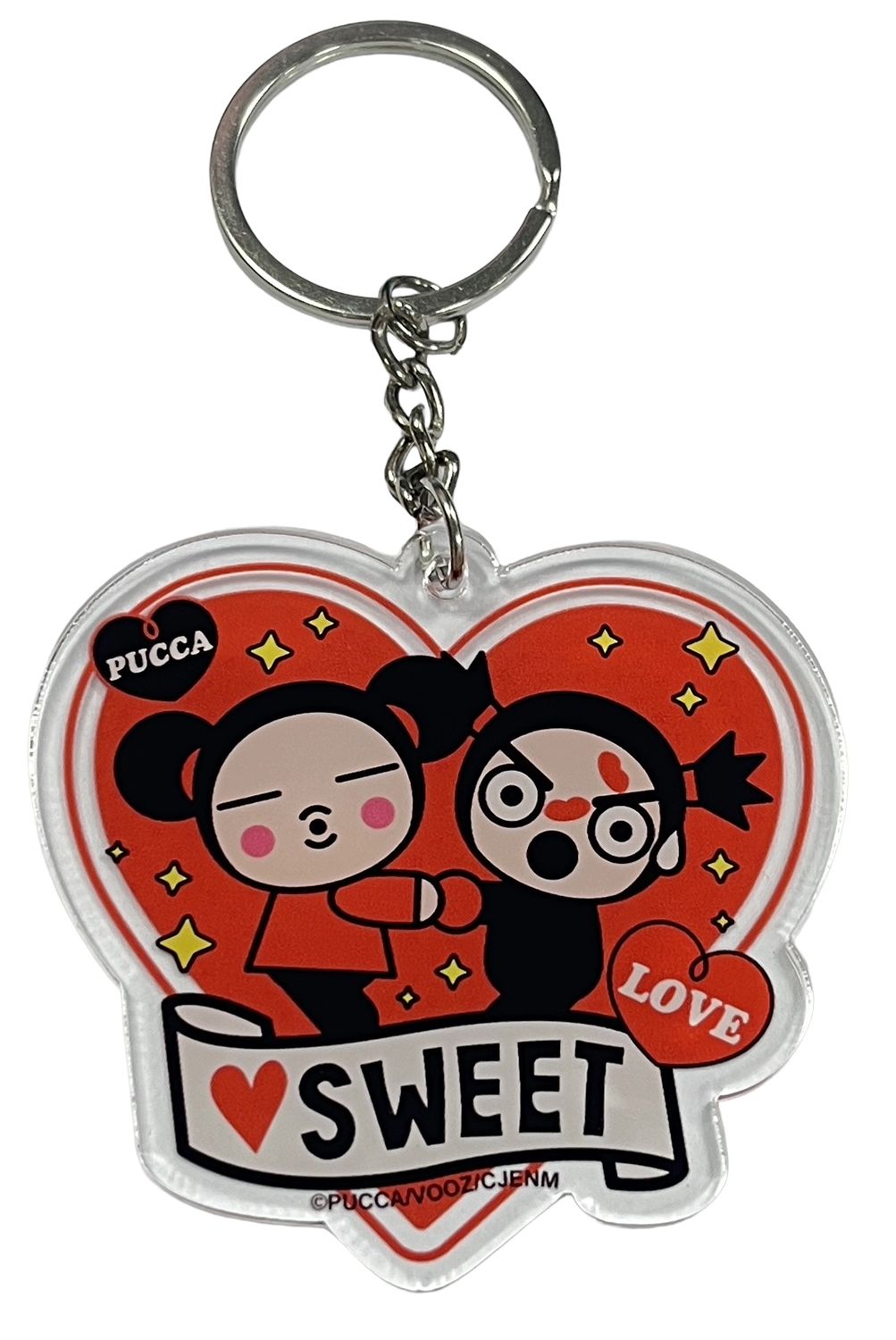 Pucca - Pucca & Garu Sweet Heart Acrylic Keychain