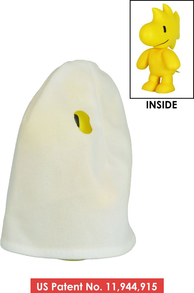 Peanuts - Woodstock Ghost Costume Plastic Head Moveable Ver Plush 4'' Peanuts - Woodstock Ghost Costume Plastic Head Moveable Ver Plush 4''