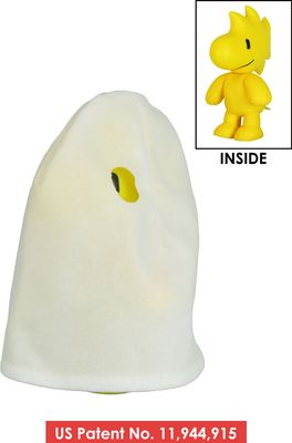 Peanuts - Woodstock Ghost Costume Plastic Head Moveable Ver Plush 4''