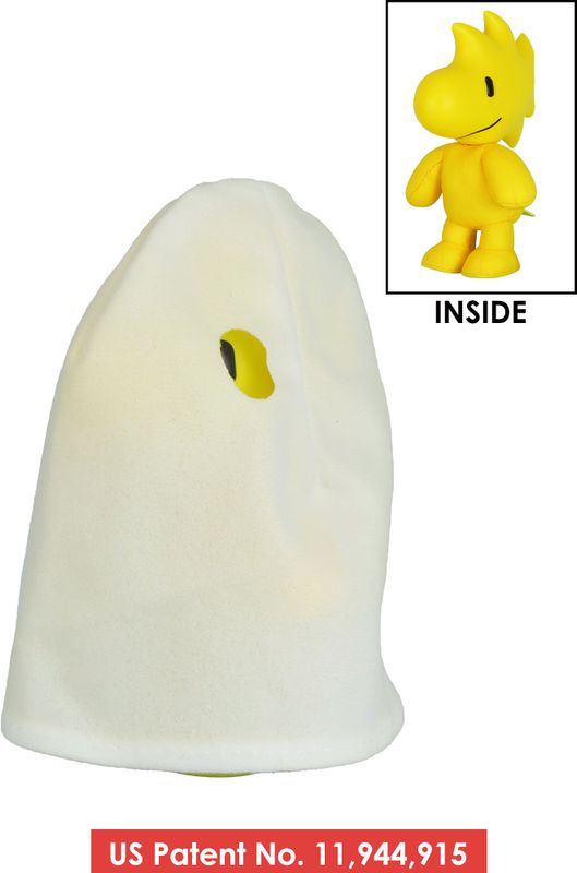 Peanuts - Woodstock Ghost Costume Plastic Head Moveable Ver Plush 4''