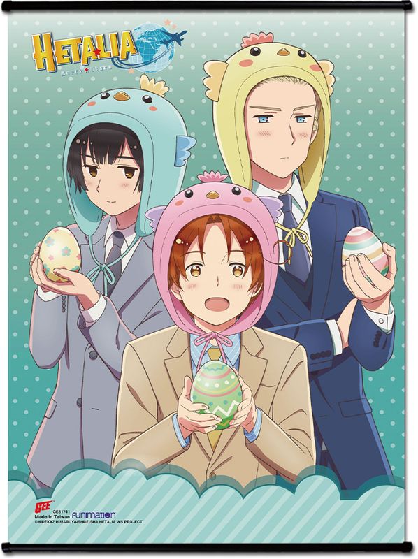 Hetalia Wolrd Start S7 - Italy, Germany & Japan Group 01 Ss Wall Scroll