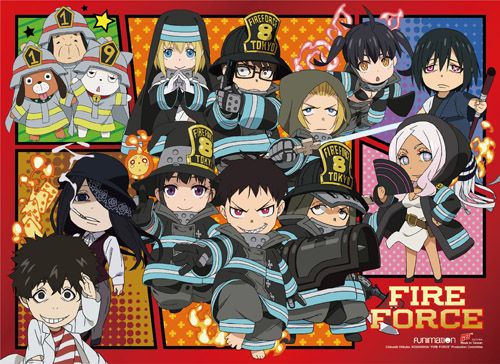 Fire Force - Sd Character Art Wall Scroll