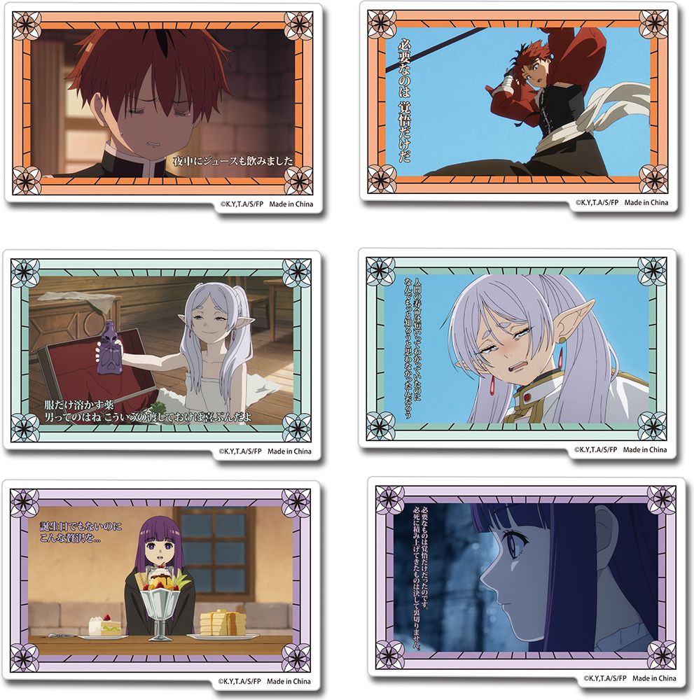 Frieren Beyond Journey'S End - The New Party Screenshot With Quotes Die-Cut Sticker Set