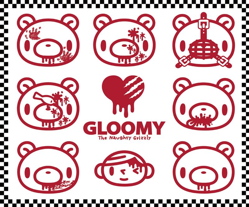 Gloomy Bear - Gloomy Bear & Pity Head Portrait Throw Blanket