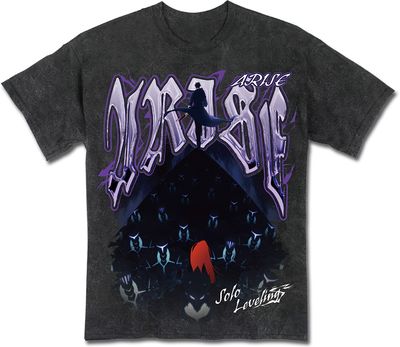 Solo Leveling- Sung Jinwoo Art Black Mineral Wash Men'S T-Shirt S