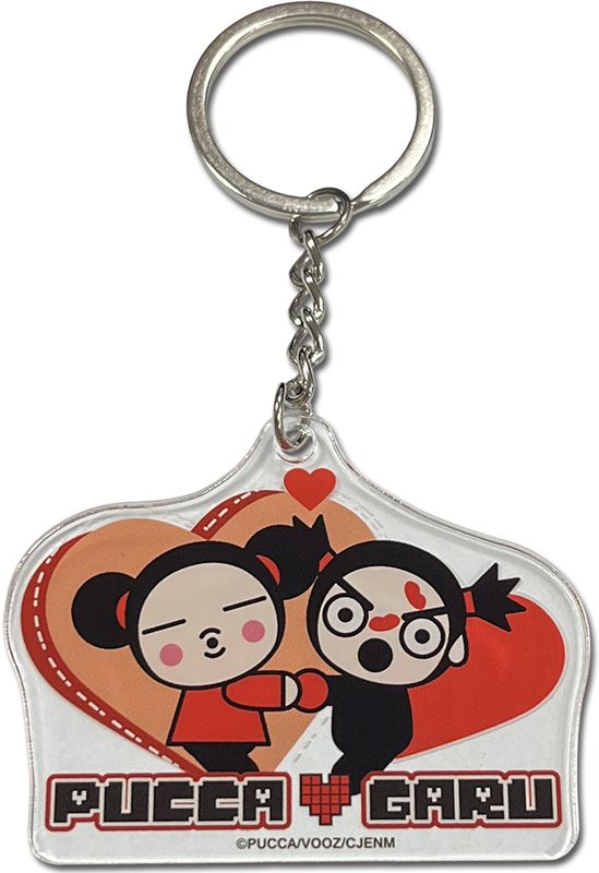 Pucca - Kiss Garu Art Acrylic Keychain 2.5'' X 2''
