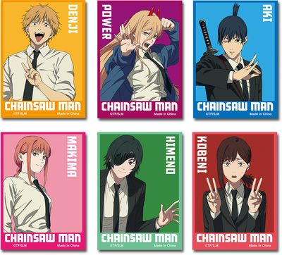 Chainsaw Man - Group Uniform Version Die-Cut Sticker Set 4''H (6Pcs)