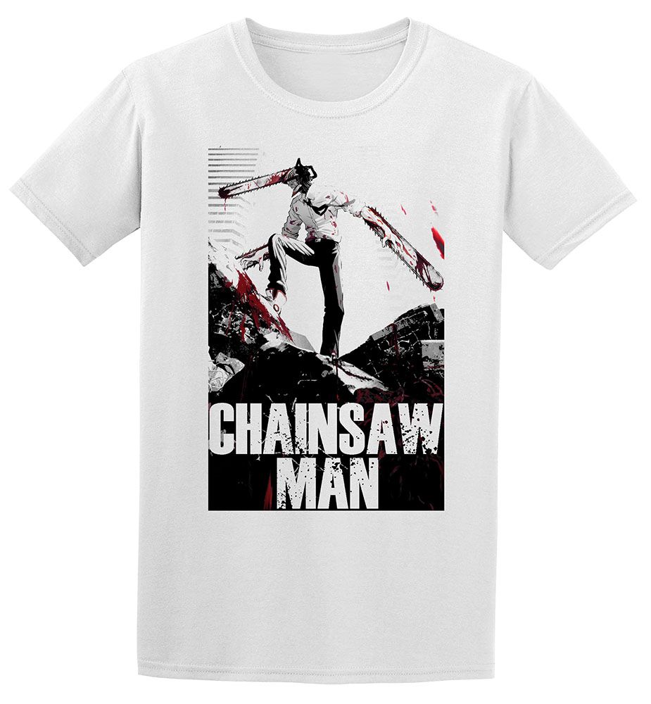 Chainsaw Man Grayscaled Key Art T-Shirt L