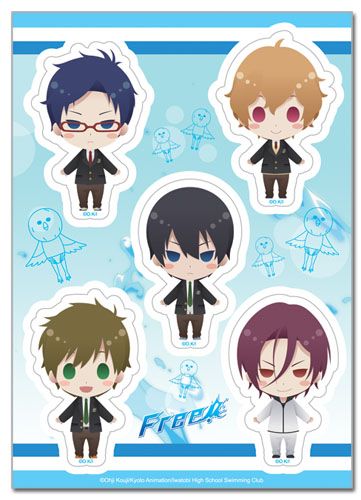Free! - Group Sd Uniform Sticker Set