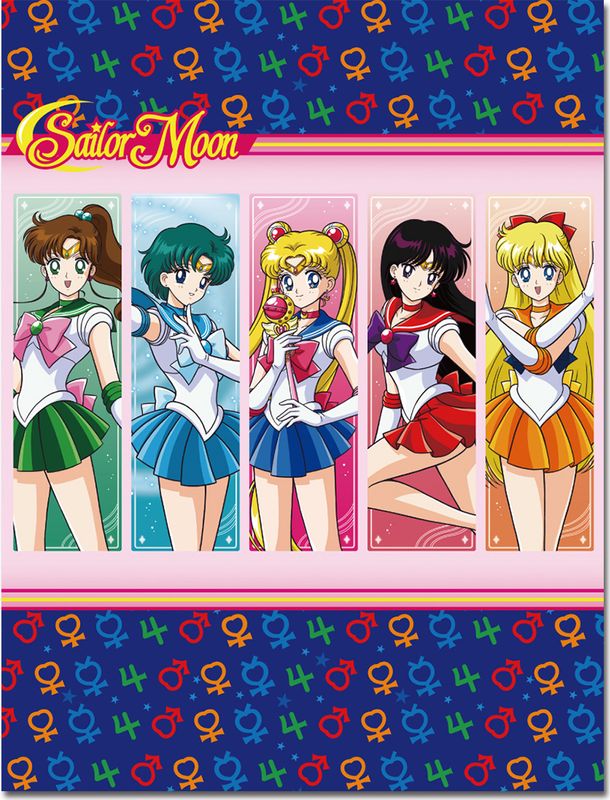Sailor Moon R - Sailors Group Square Sublimation Throw Blanket