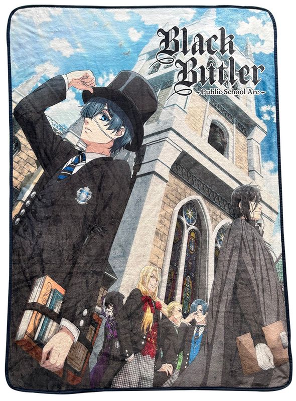 Black Butler S4 Public School - Key Art Throw Blanket