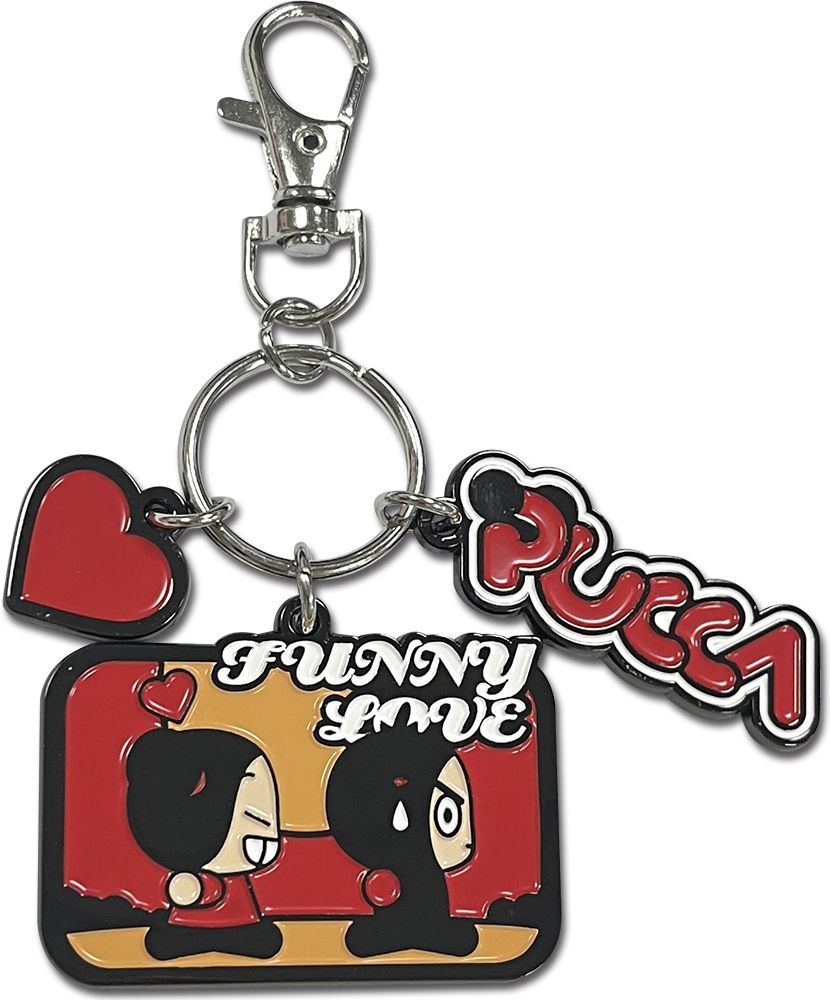 Pucca - Pucca & Garu- 02 Three Charms Keychain
