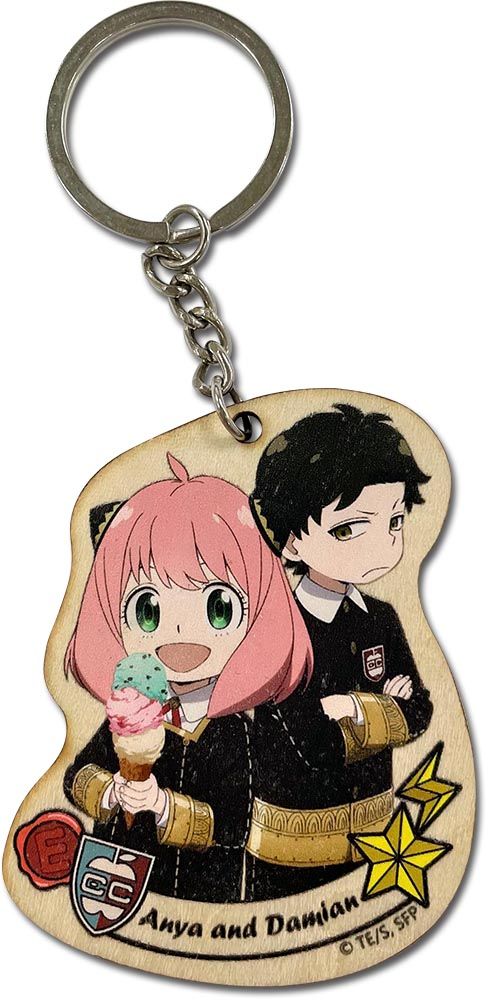 Spy X Family - Anya And Damian Wooden Keychain Spy X Family - Anya And Damian Wooden Keychain
