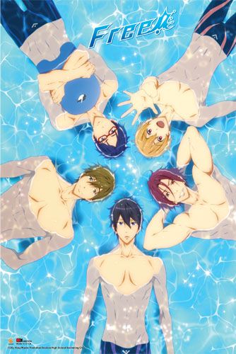 Free! - Group Floating Paper Poster Free! - Group Floating Paper Poster
