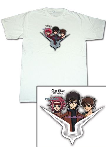 Code Geass Kaalen Zero Suzaku Geass T-Shirt-Xl-White