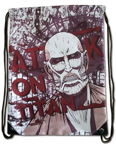 Attack On Titan - Colossal Titan Red Drawstring Bag