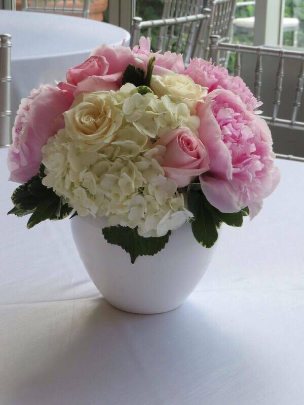 Hydrangea and Rose Arrangement