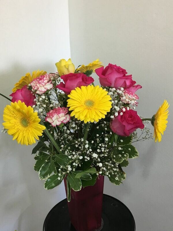 Roses, Gerbera & Carnations Bouquet