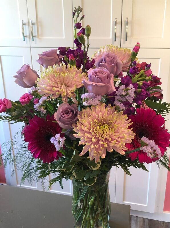 Rose, Gerbera & Mums Bouquet
