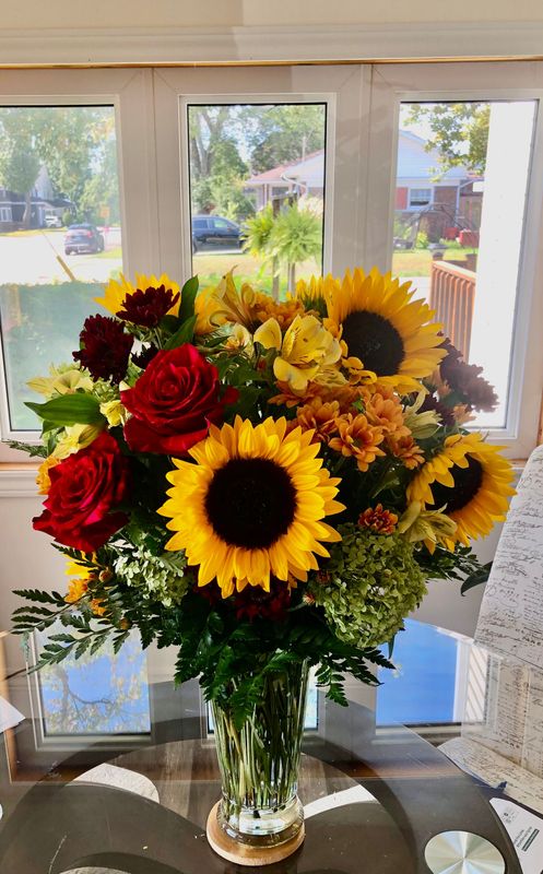 Sunflowers & Roses
