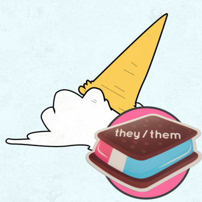 They/Them sticker Trans Treats