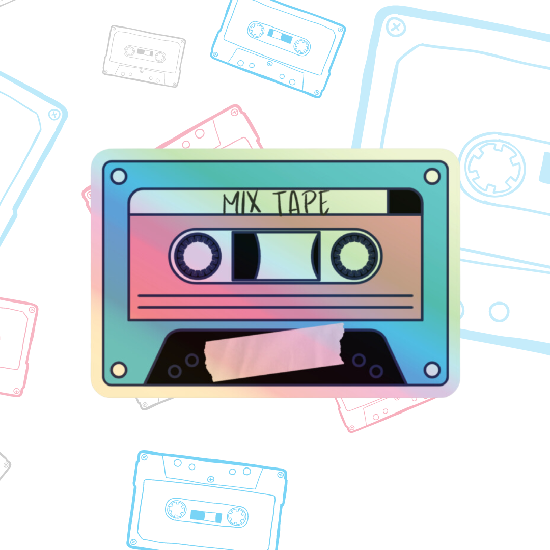 2023 Mix it Up Blank Holo Pronoun Sticker