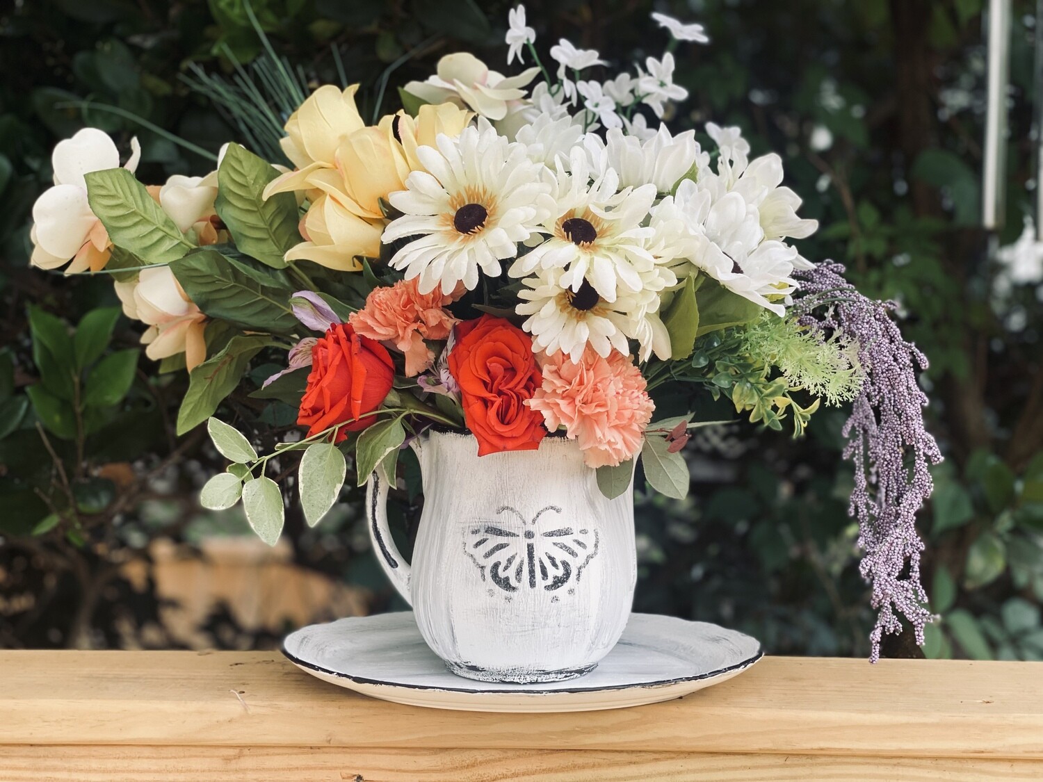 Butterfly Pitcher and Coordinated Basin