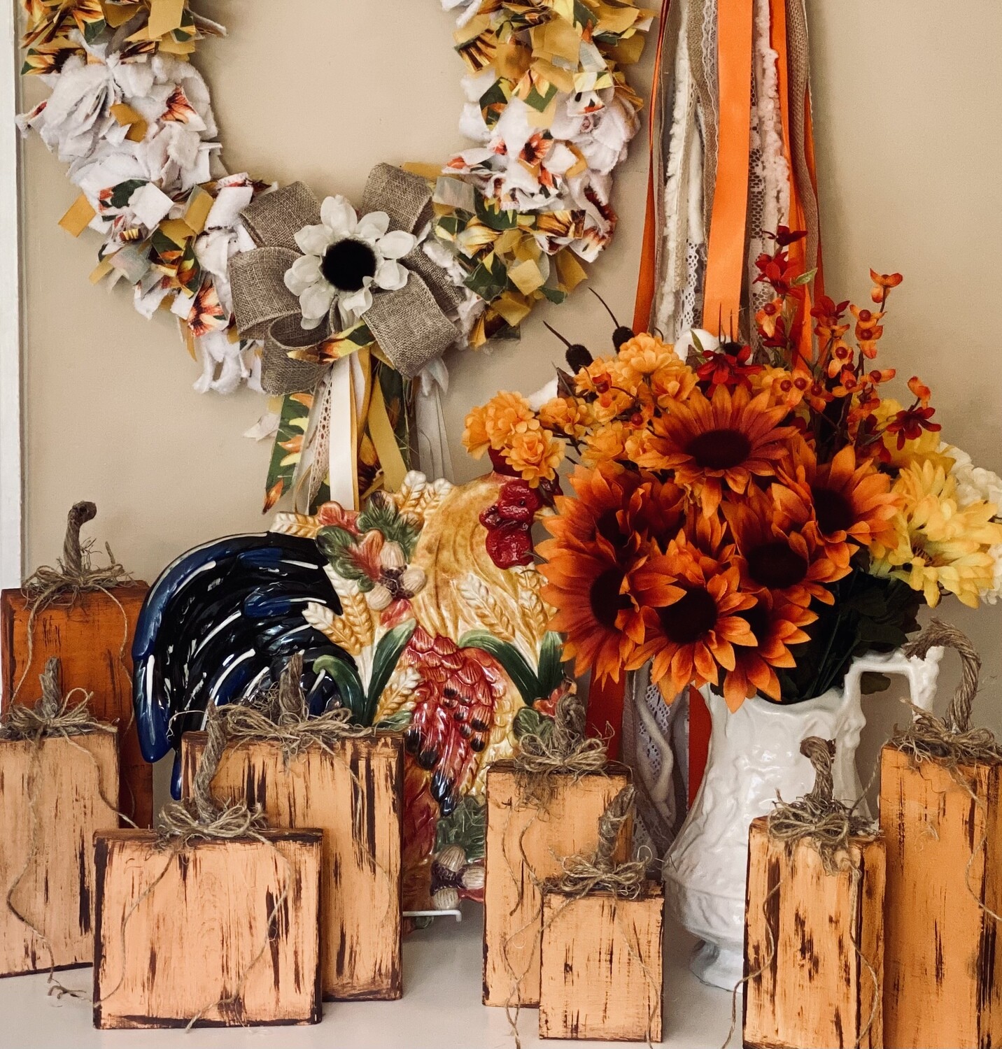 Fall Collection: Rustic Wood Pumpkins (Set of 3)