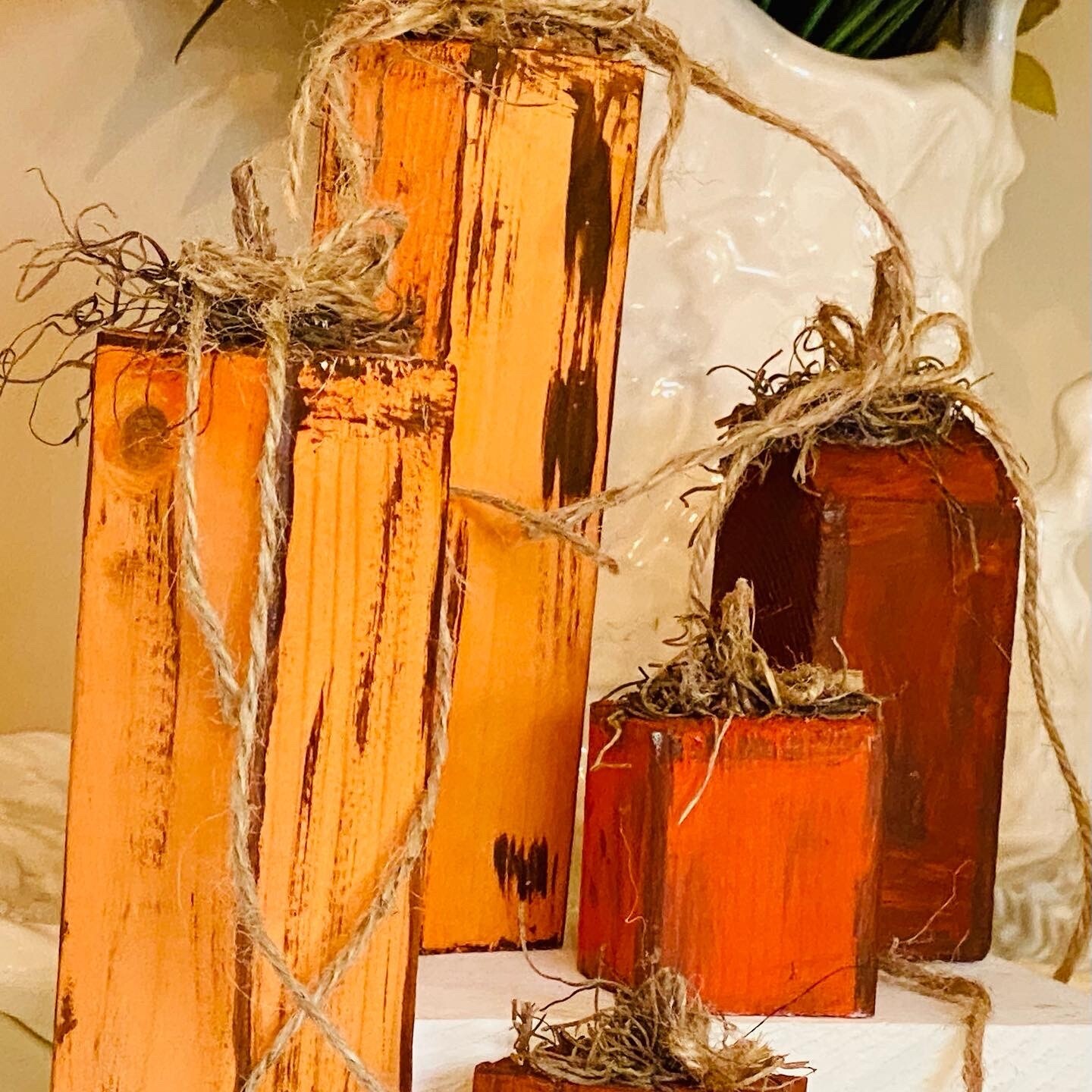 Fall Collection: Rustic Wood Mini Pumpkins (individual)