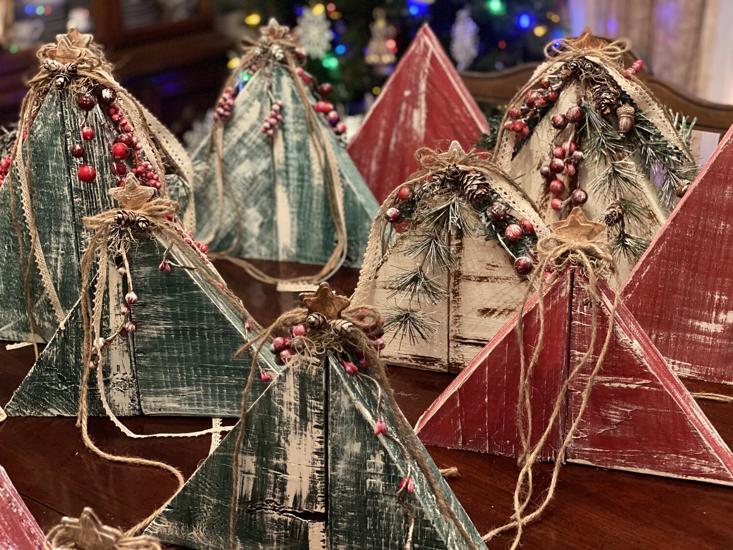 Mini Woodland Angels and Rustic Wooden Trees