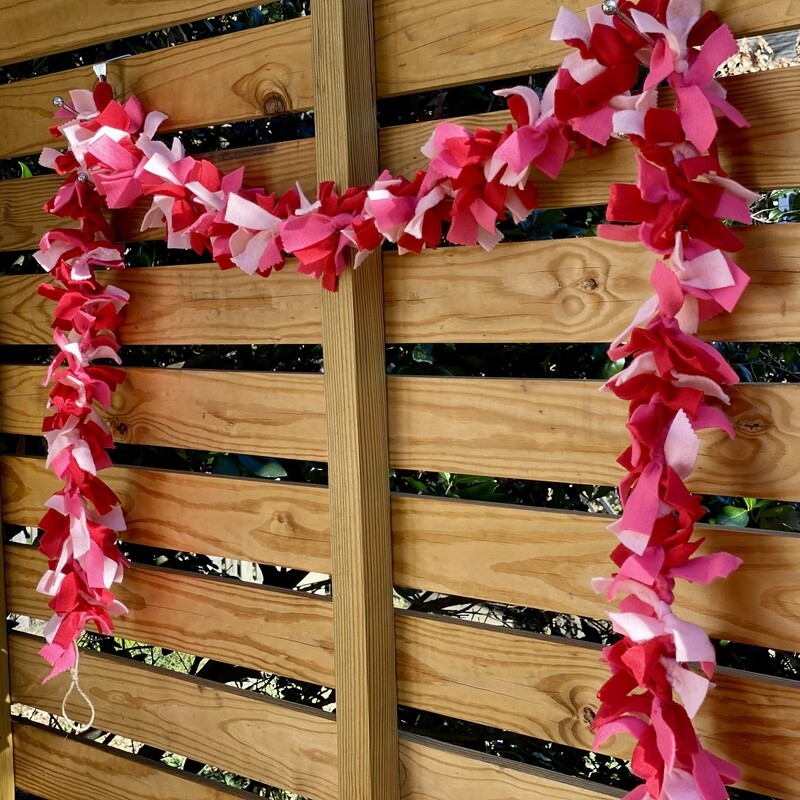 Pink and Red Felt Garland
