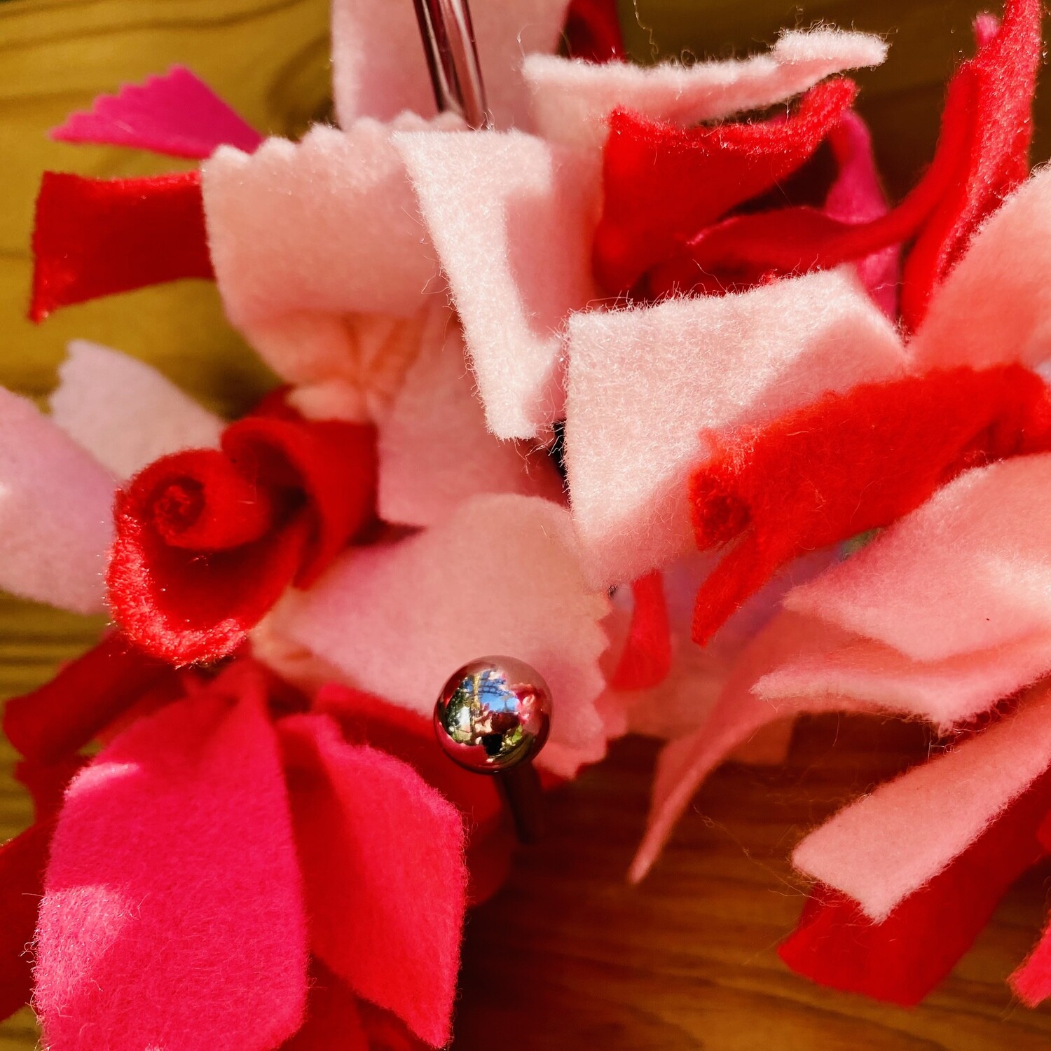 Pink and Red Felt Garland