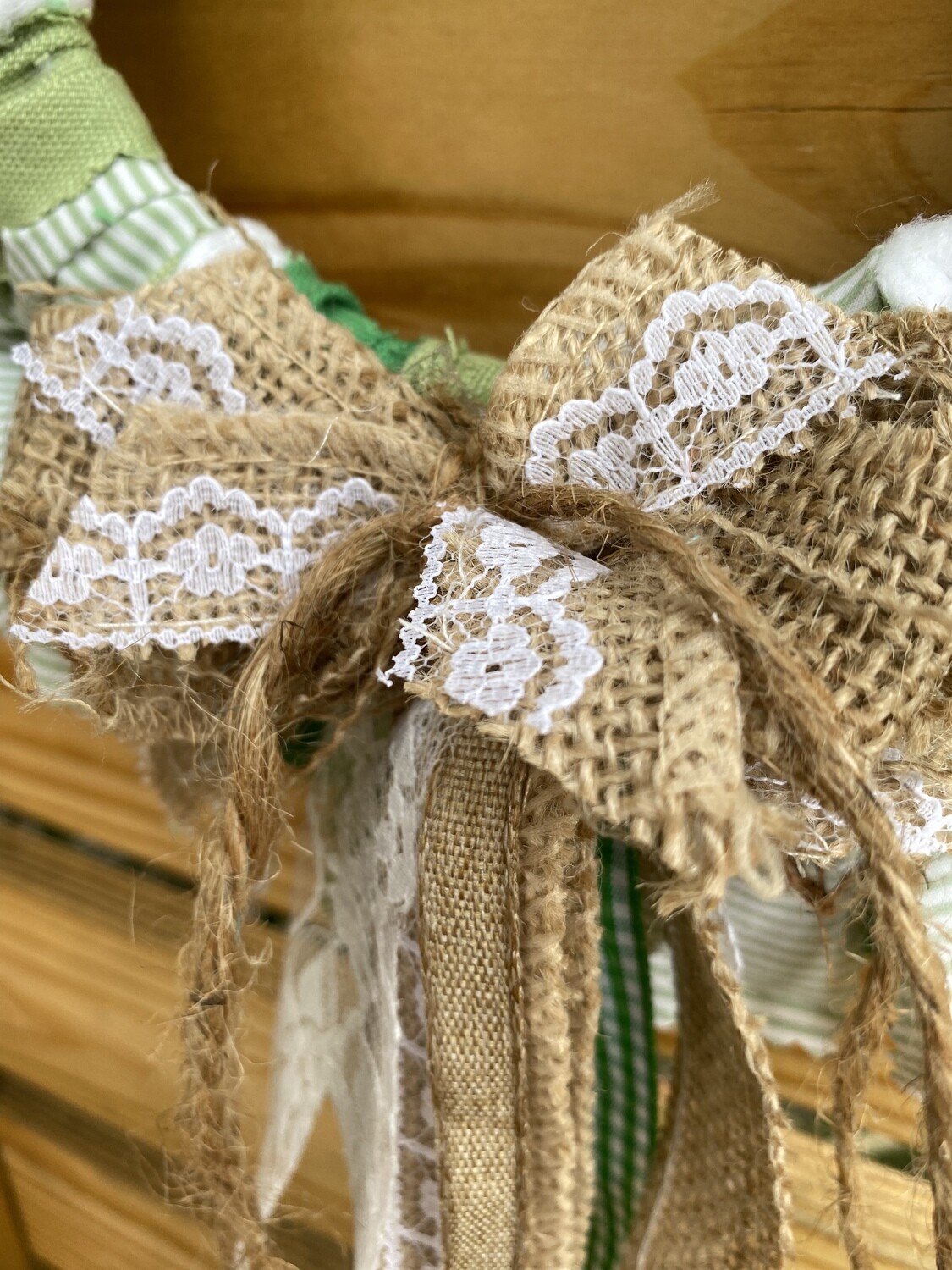 Luck of the Irish: Custom 14" Fabric Rag Wreath with Flowing Ribbon Bow