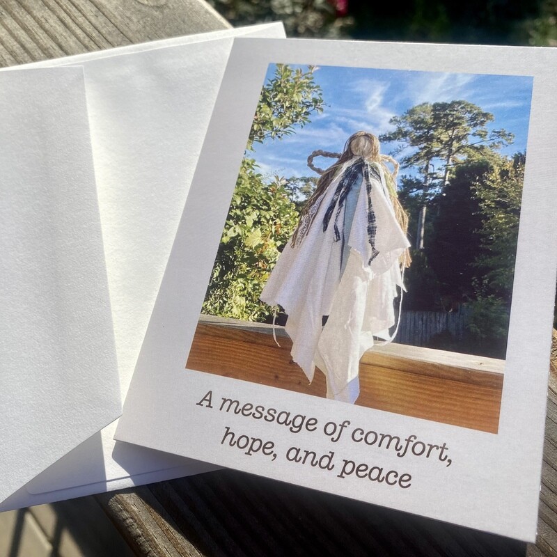"A Message of Comfort, Hope, and Peace" Angel Card & Envelope