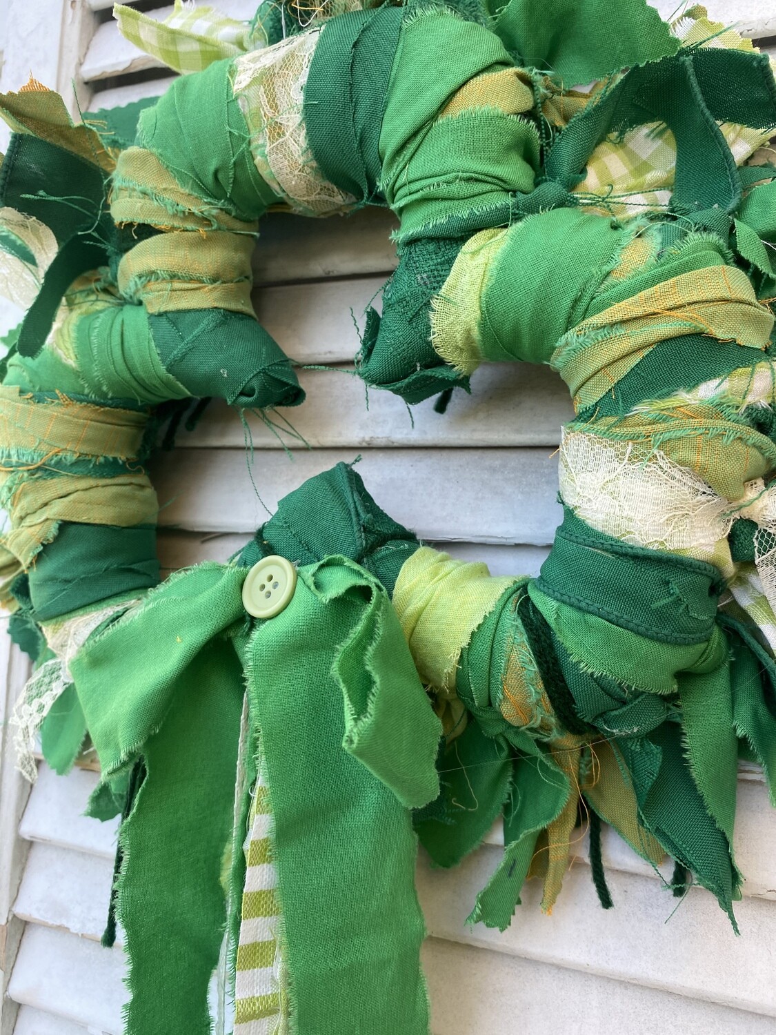 Luck of the Irish: Rustic Fabric Shamrock Wreath