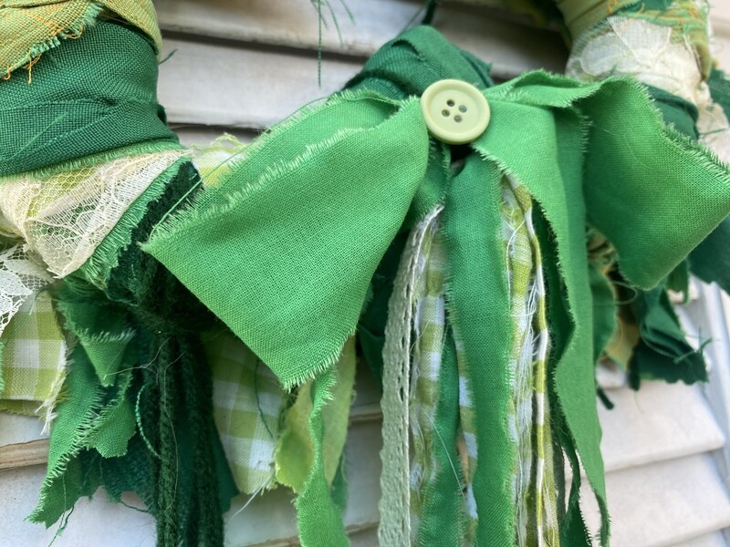 Luck of the Irish: Rustic Fabric Shamrock Wreath
