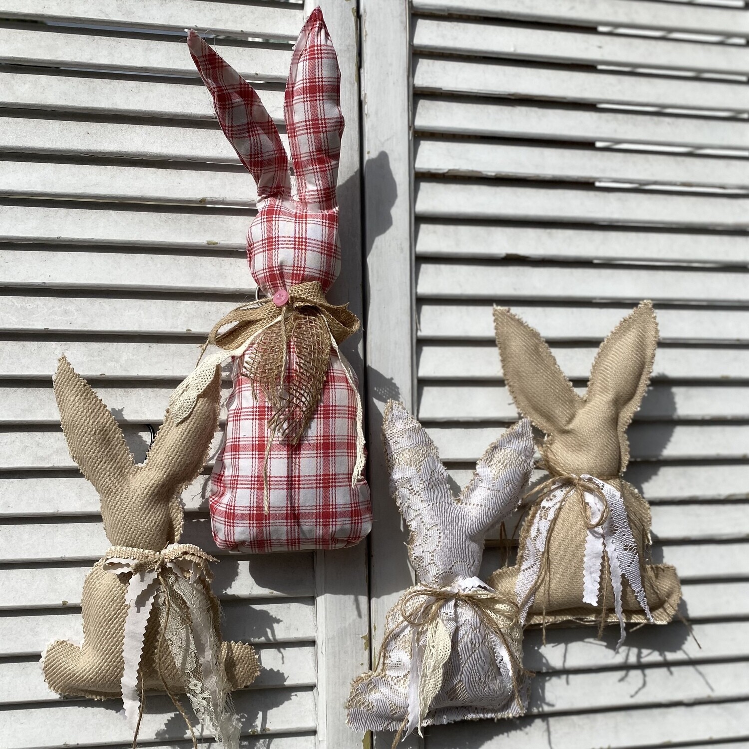 Rustic Fabric Bunny (Neutral)