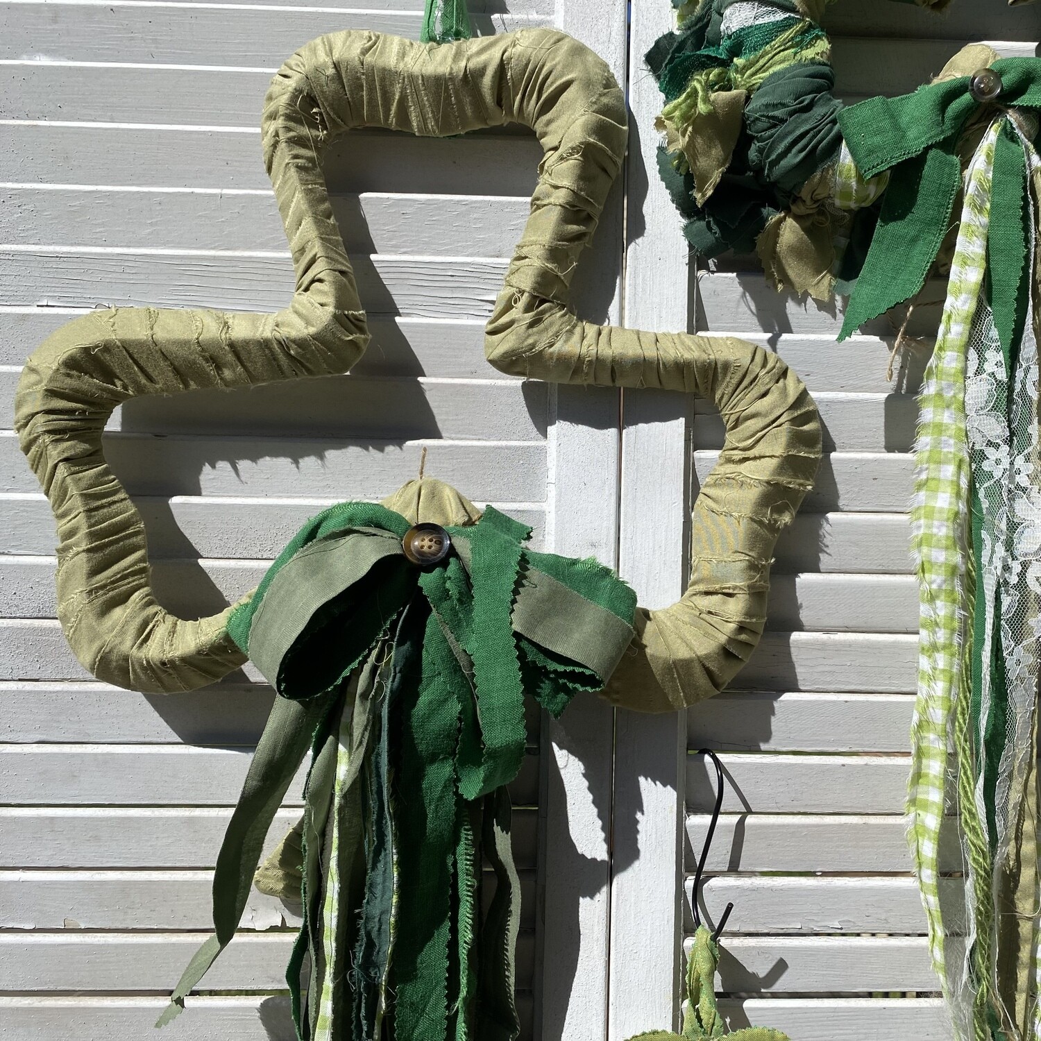 Luck of the Irish: Rustic Fabric Shamrock Wreath