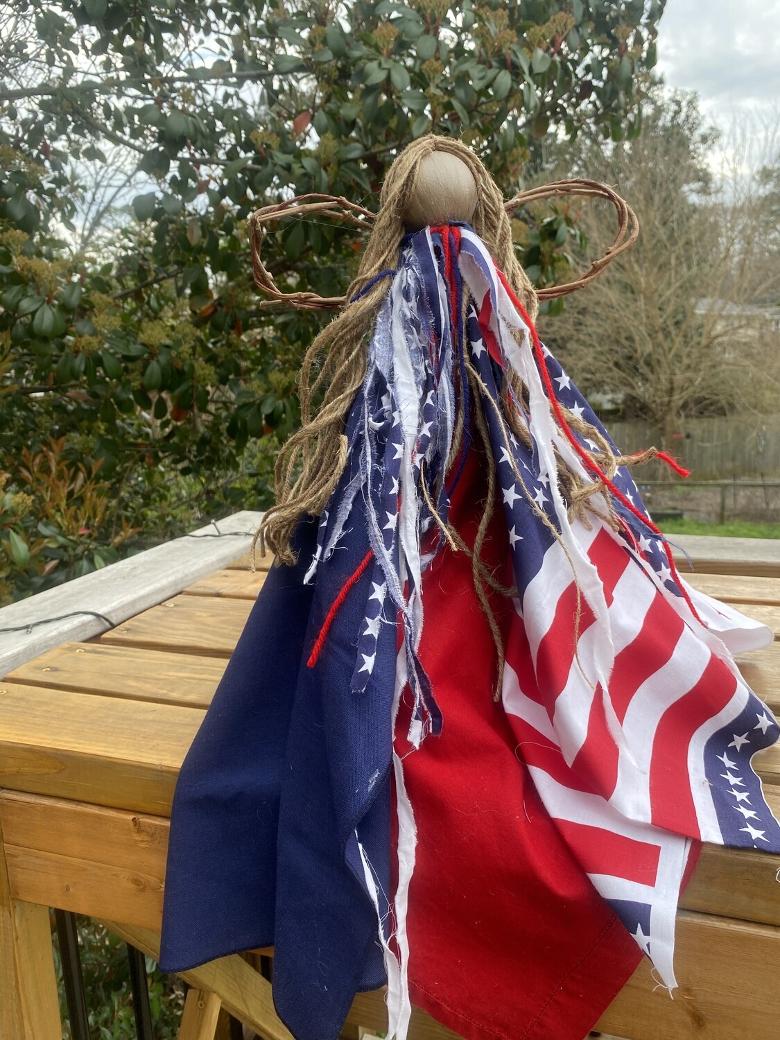 Custom Rustic Patriotic Angel