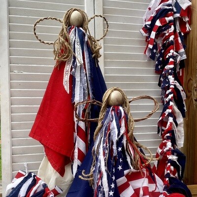 Custom Rustic Patriotic Angel